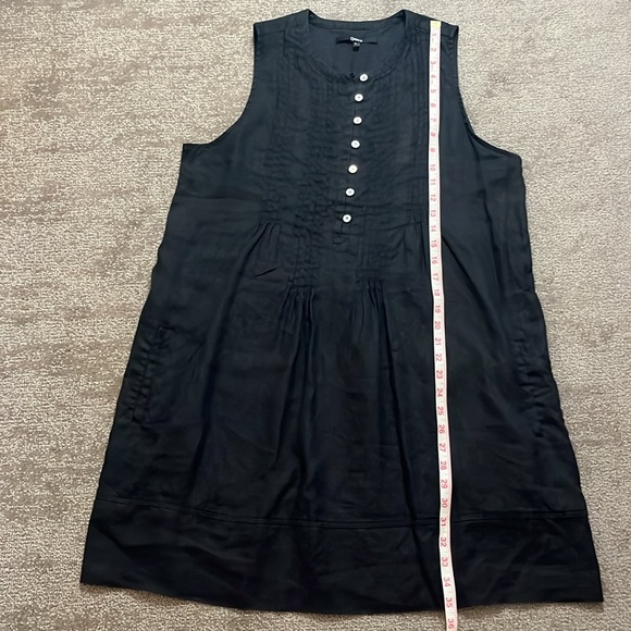 Quince Black Linen Sleeveless Shift Dress Size L - Picture 3 of 8